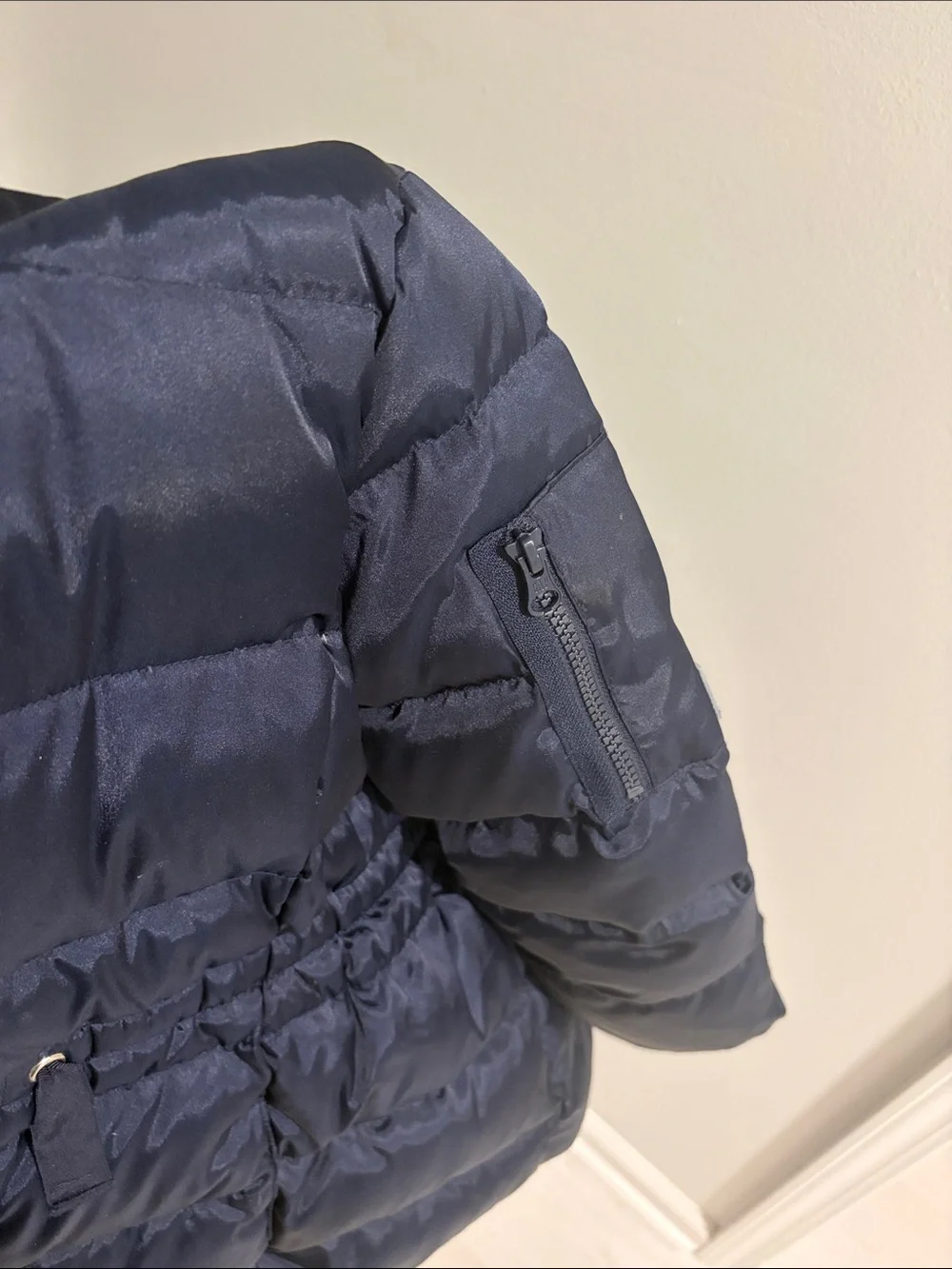 GAP Puffer Jacket with Faux Fur Trim